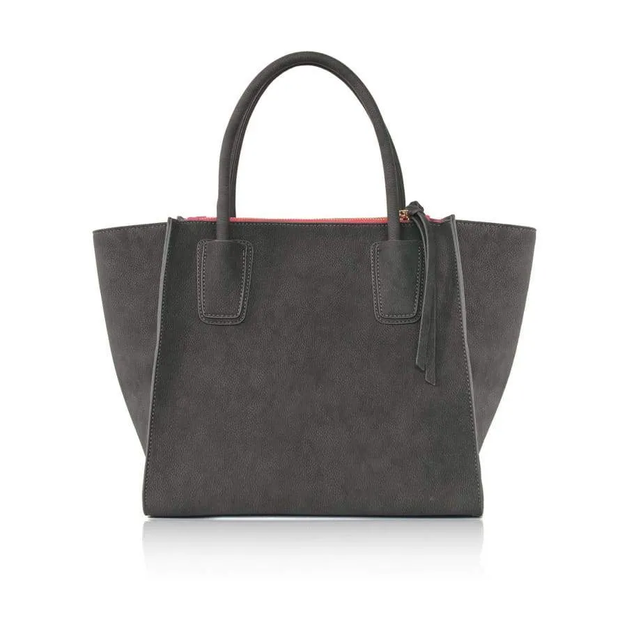 Demi Grey Vegan Winged Tote Bag