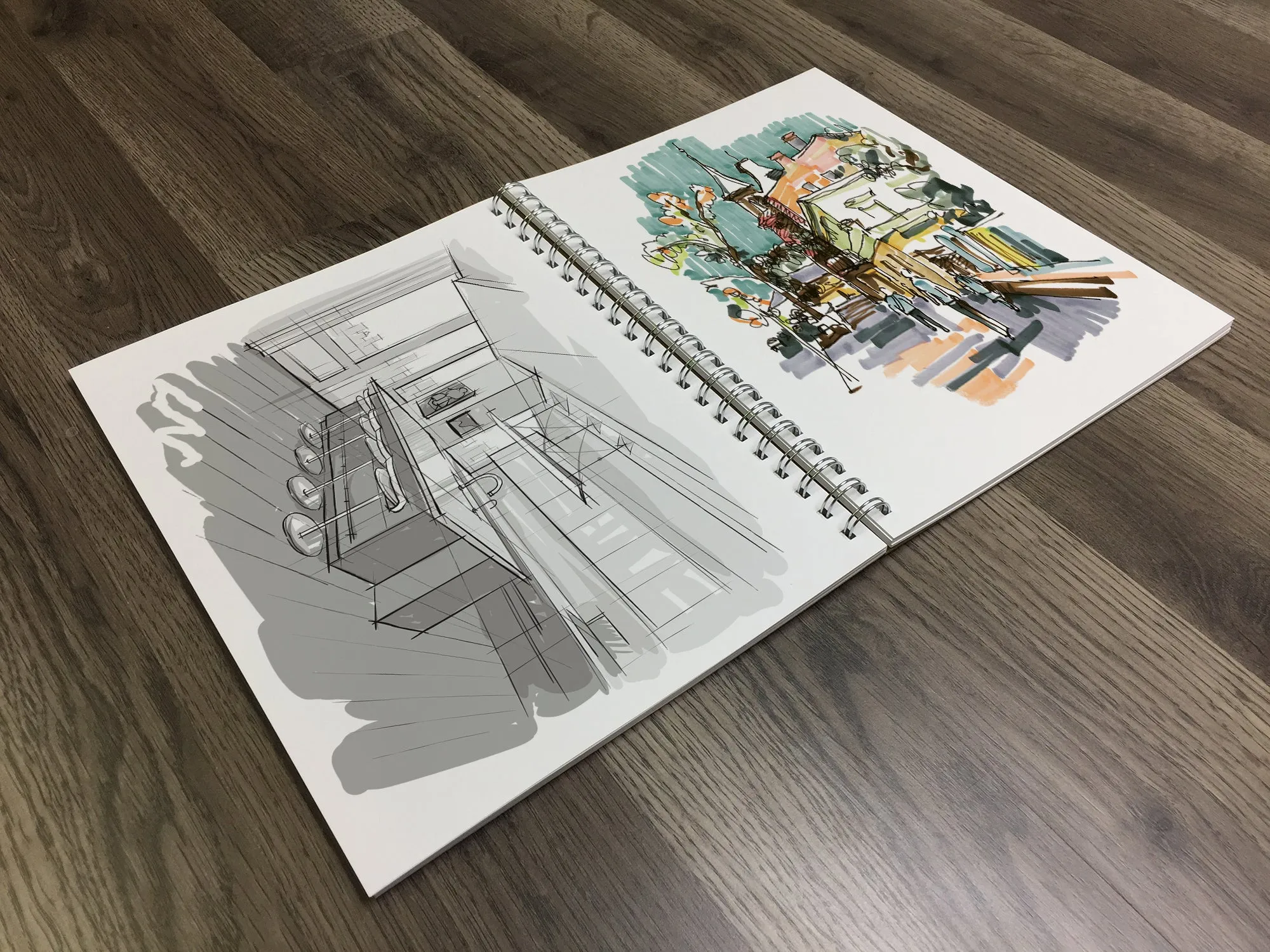 Design Ideation SIMPLE SKETCH. Wire Bound Sketchbook. Journal Style. Mixed Media.(8.5" x 11") WB-2550-LS