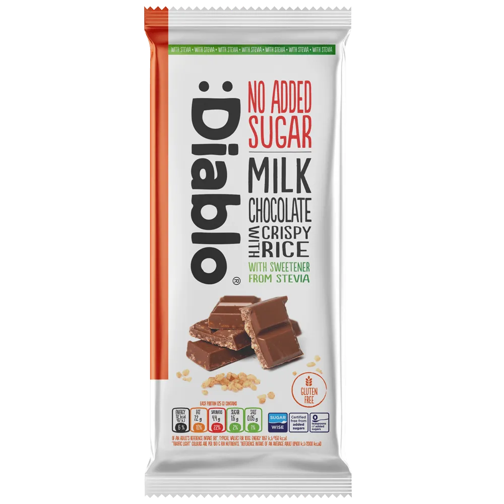 Diablo Chocolate Mixed - 5x75g. (No Added Sugar)