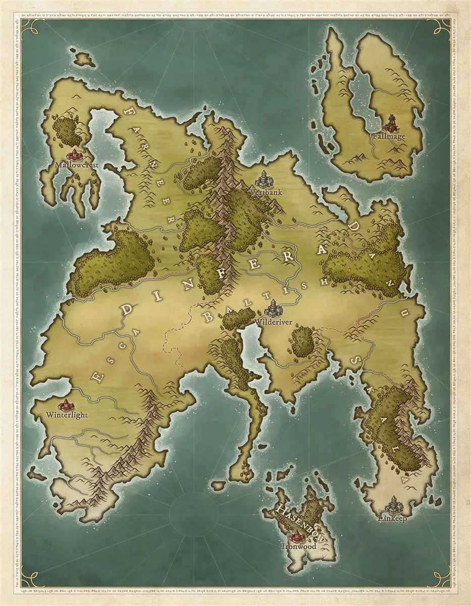 Dinfera Fantasy Map