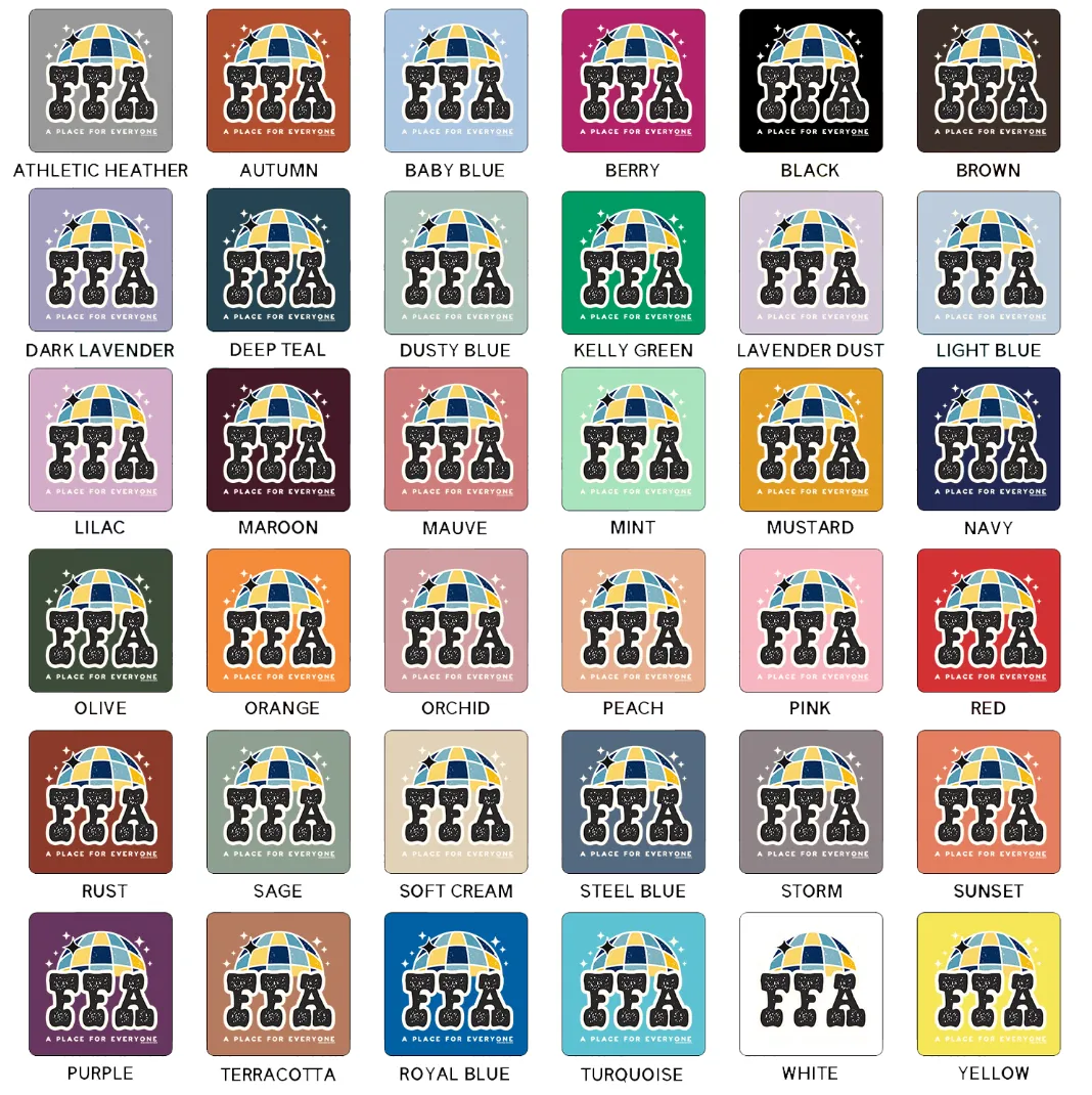 Disco FFA A Place For Everyone T-Shirt (XS-4XL) - Multiple Colors!