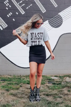 Dixie Denim Mini Skirt - Black