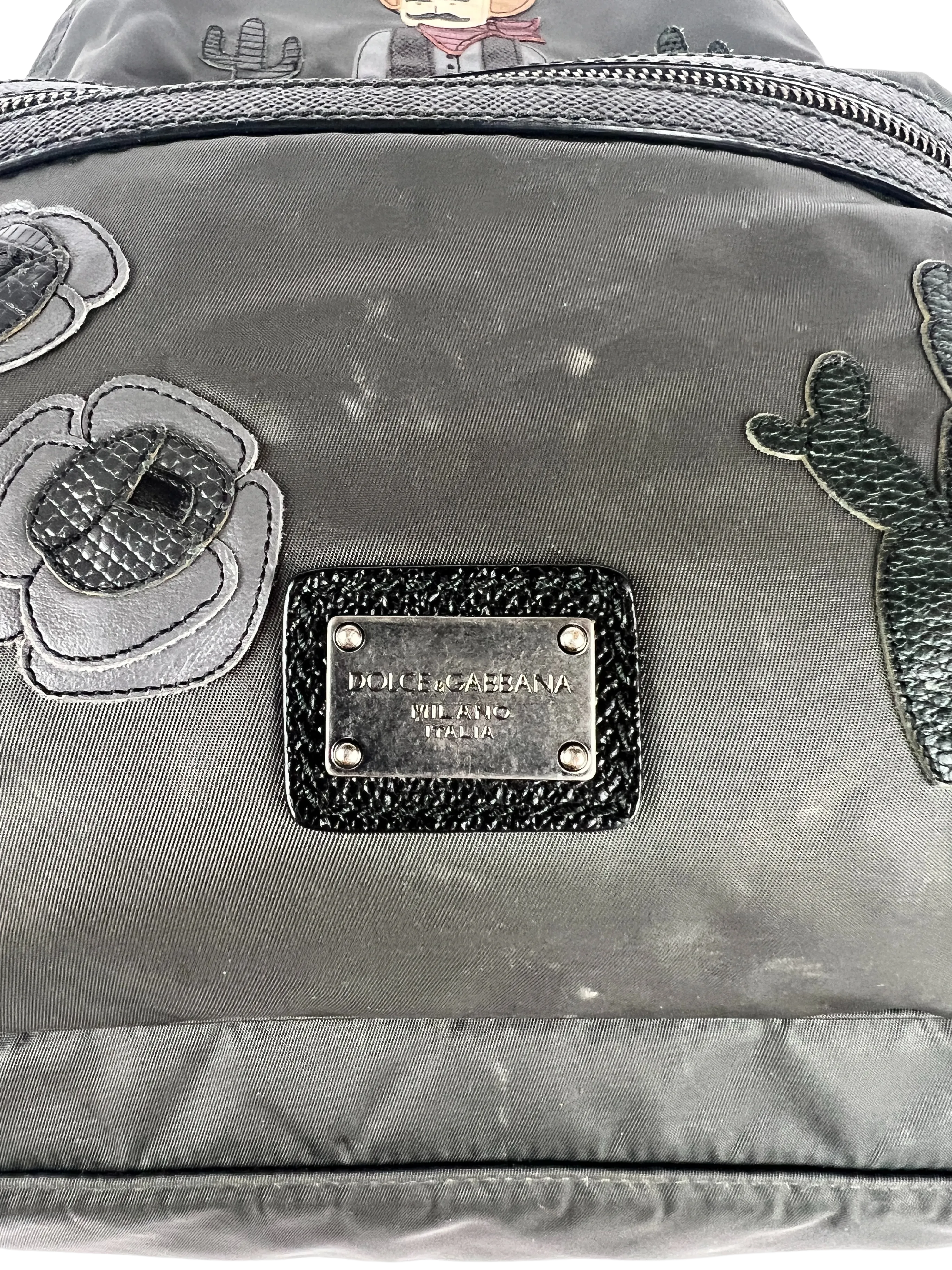 Dolce & Gabbana Cowboy Motif Large Backpack in Black