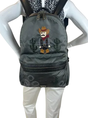 Dolce & Gabbana Cowboy Motif Large Backpack in Black