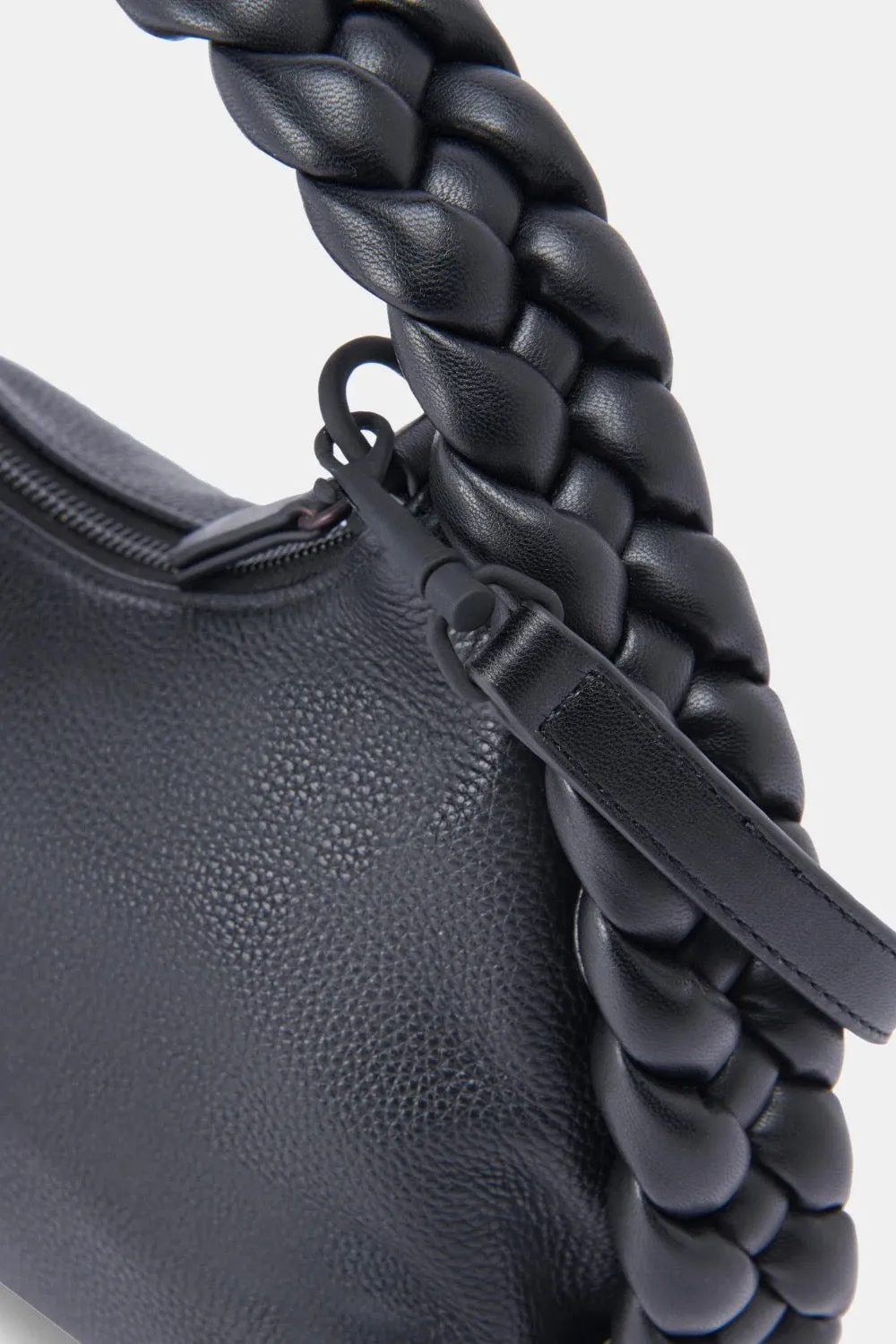 DOLCE VITA Pippa Crossbody Shoulder Bag Soft Pebbled Leather Braided Handle