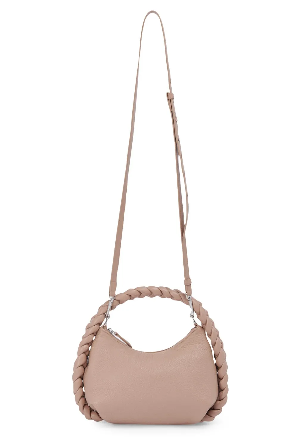 DOLCE VITA Pippa Crossbody Shoulder Bag Soft Pebbled Leather Braided Handle