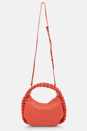 DOLCE VITA Pippa Crossbody Shoulder Bag Soft Pebbled Leather Braided Handle