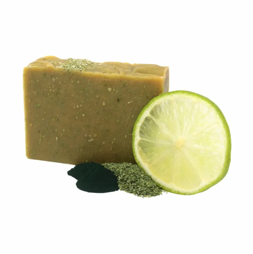 Donegal Natural Soap - Lime & Spirulina Natural Irish Soap Bar 100g