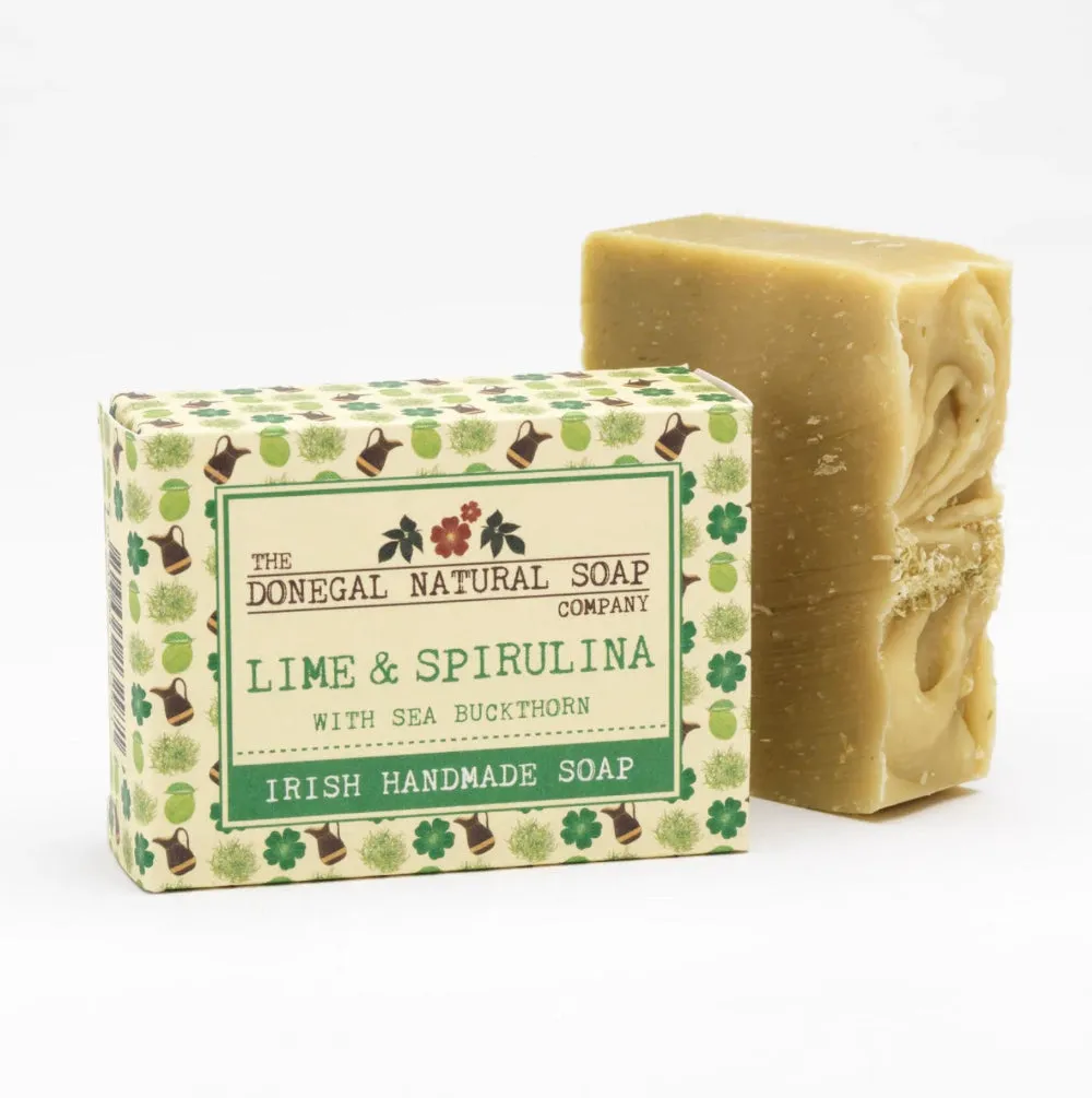 Donegal Natural Soap - Lime & Spirulina Natural Irish Soap Bar 100g