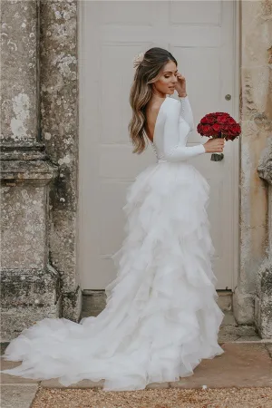 Elegant Lace Applique Wedding Dresses Sleeveless With Split