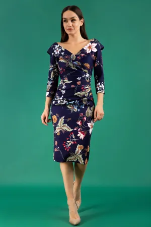 Eliza Contour Stretch 3/4 Sleeve Dress