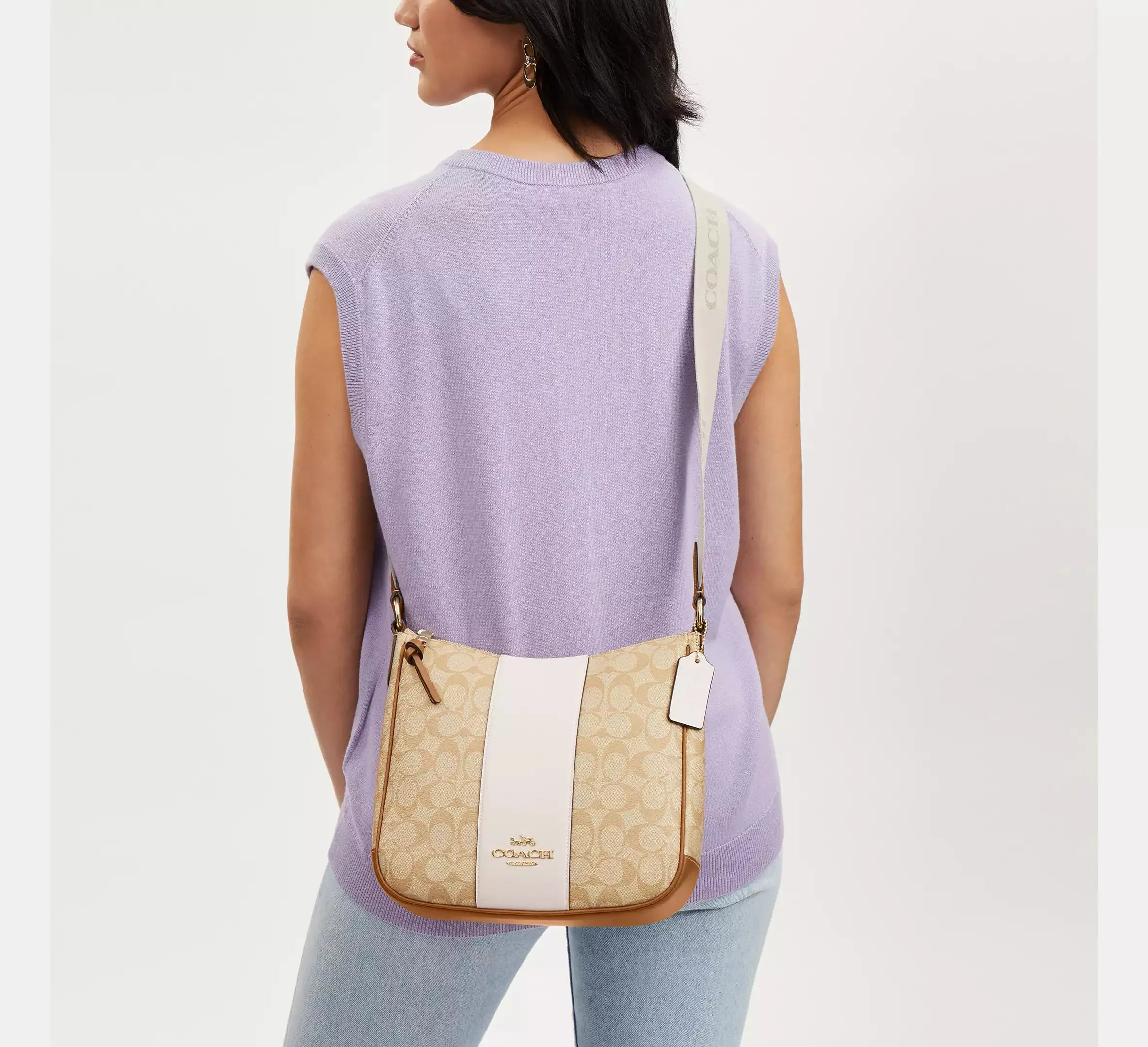 Ellie File Bag In Signature Canvas With Stripe