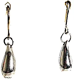 ELSA PERRETTI ITALY. TIFFANY & CO. Vintage Engraved Sterling Tear Drop Earrings Hallmarked