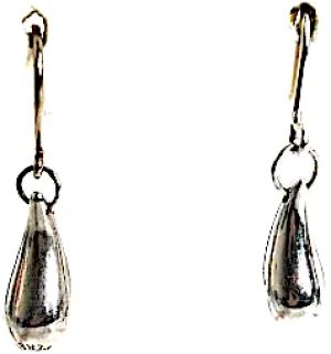 ELSA PERRETTI ITALY. TIFFANY & CO. Vintage Engraved Sterling Tear Drop Earrings Hallmarked