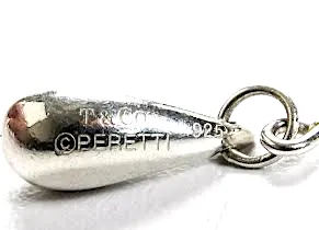 ELSA PERRETTI ITALY. TIFFANY & CO. Vintage Engraved Sterling Tear Drop Earrings Hallmarked