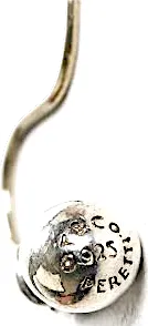 ELSA PERRETTI ITALY. TIFFANY & CO. Vintage Engraved Sterling Tear Drop Earrings Hallmarked