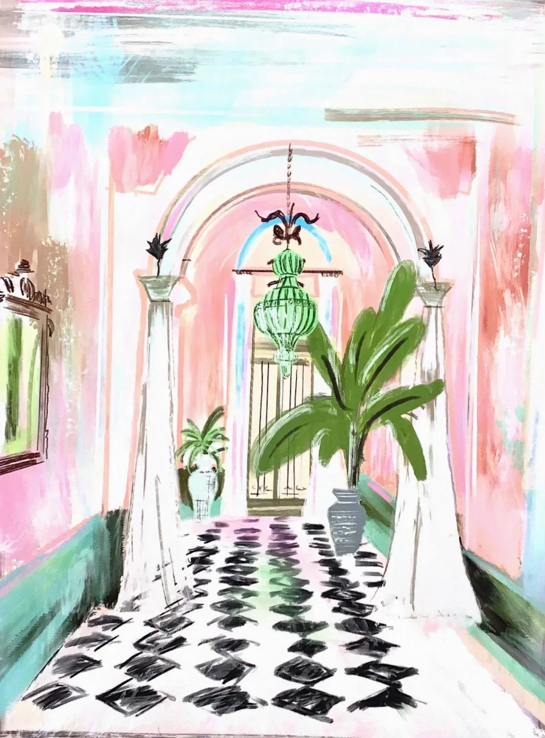 ENTRANCE TO PALM BEACH - CANVAS 30x40 PRINT