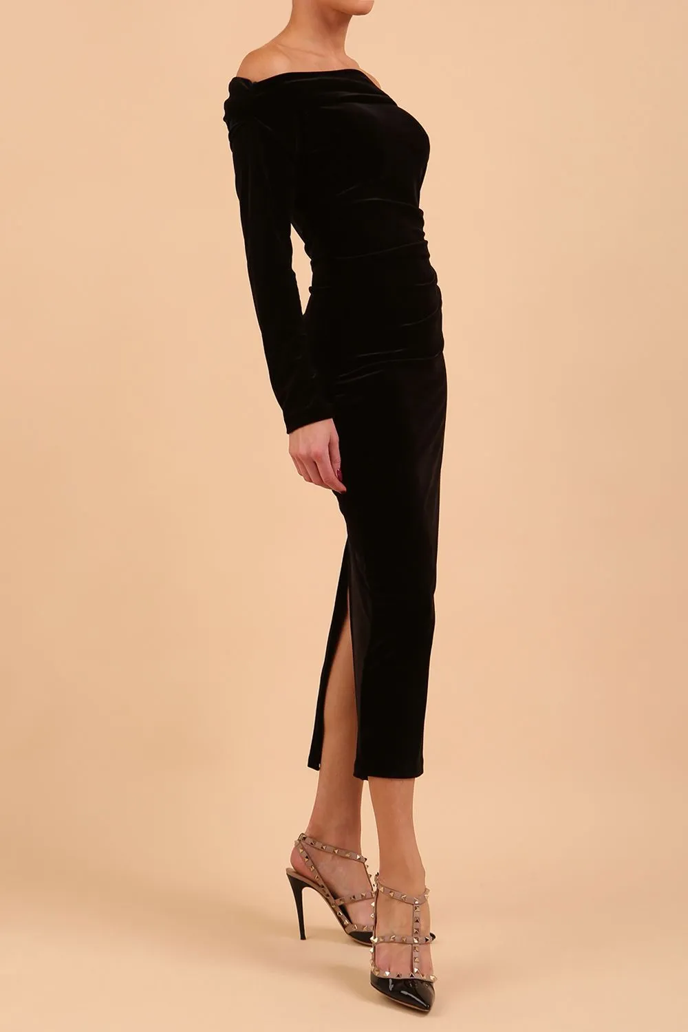 Eponine Midi Velvet Dress