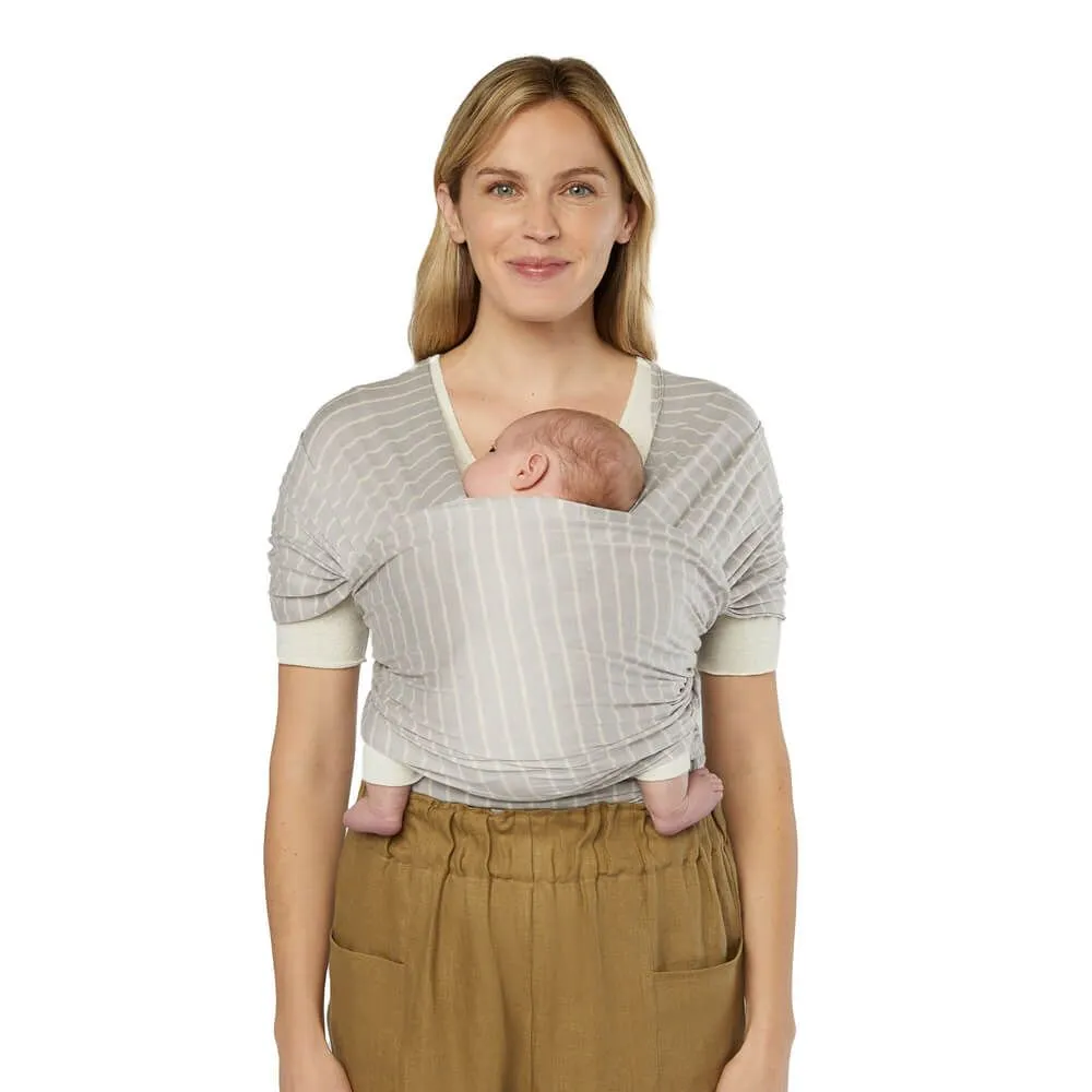 Ergobaby Aura Sustainable Knit Baby Wrap - Grey Stripes