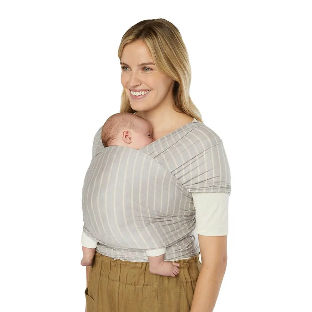 Ergobaby Aura Sustainable Knit Baby Wrap - Grey Stripes
