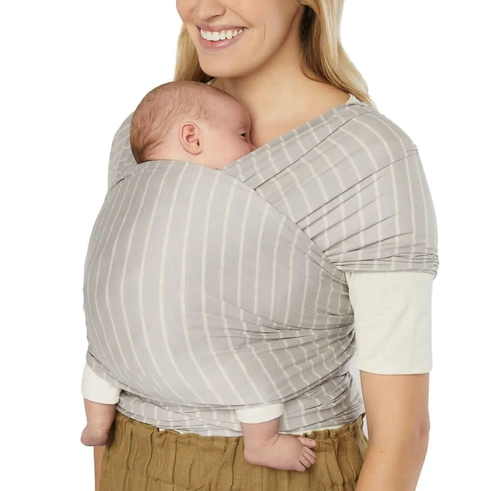 Ergobaby Aura Sustainable Knit Baby Wrap - Grey Stripes