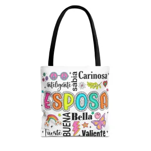 Esposa Inspirational Tote Bag for Wives, Gift for Her, Tote for Shopping, Beach Bag, Fun and Unique Handbag