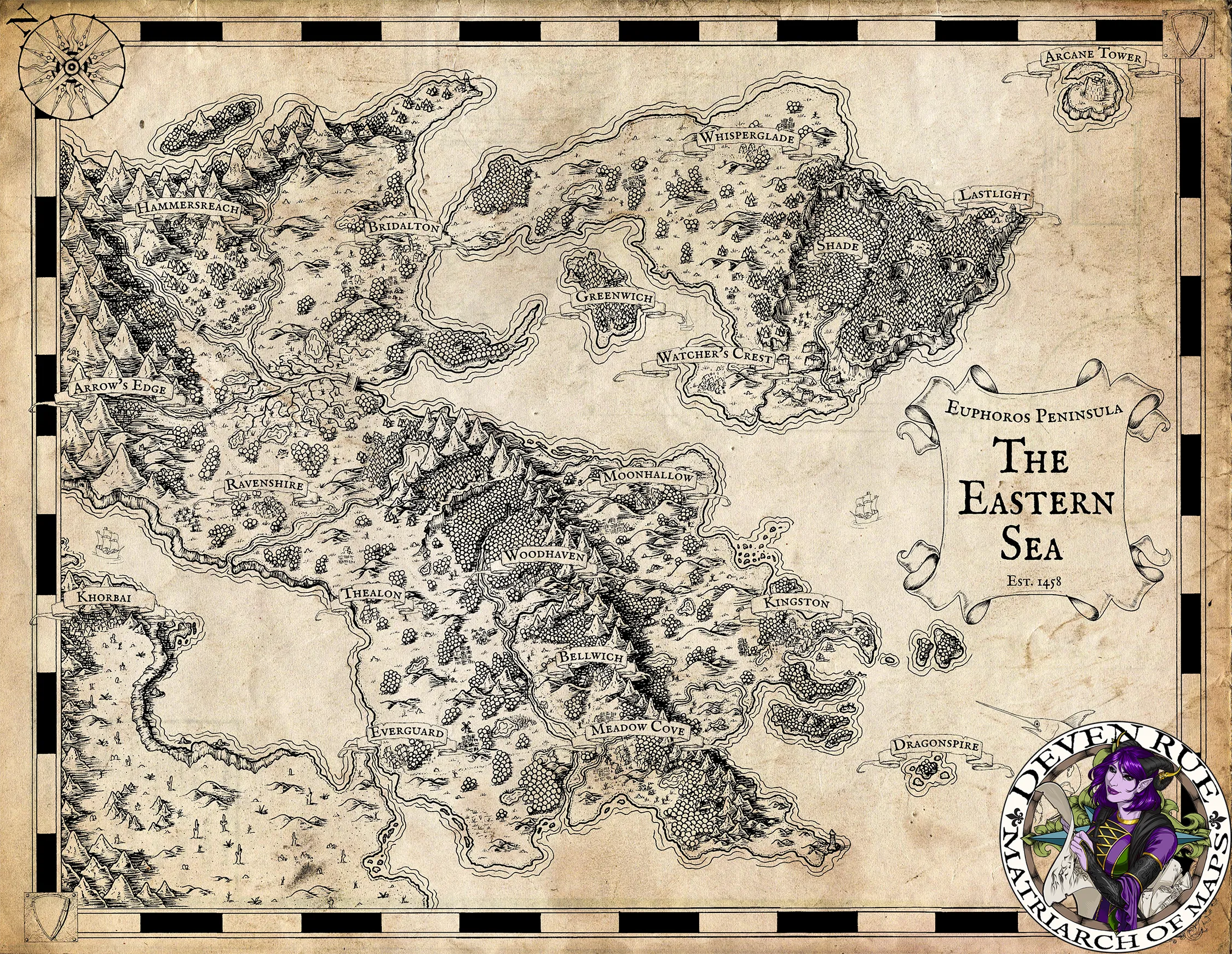 Euphoros Map - Parchment