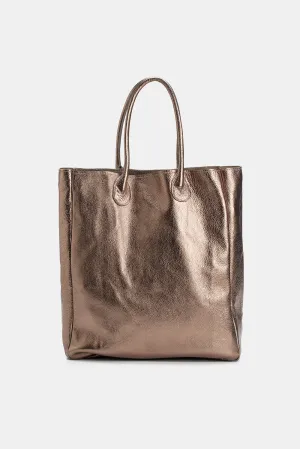 Eve Leather Tote in Bronze