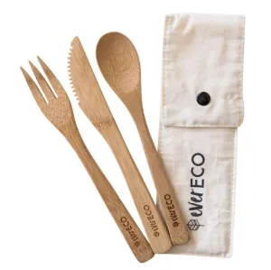 Ever Eco Bamboo Cutlery Set - Knife fork and spoon - CLEARANCE