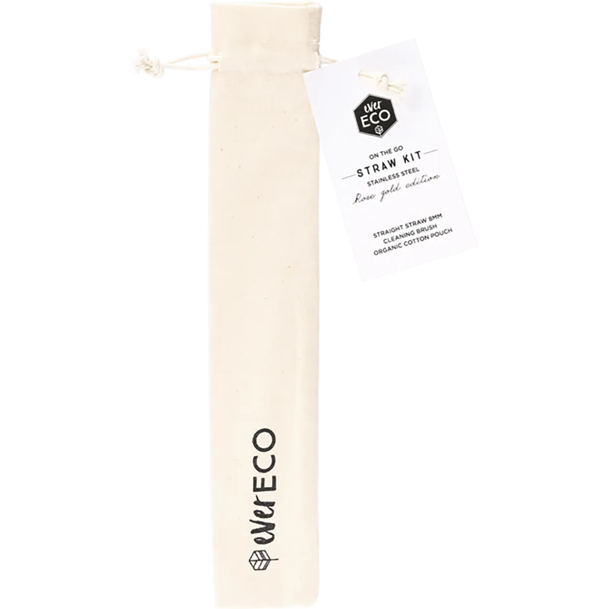 Ever Eco | Stainless Steel On-The-Go Straw Kit Rose Gold