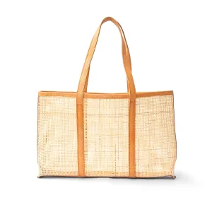 Everyday Carryall Rattan Leather Tote
