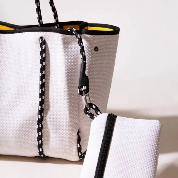 Everyday Tote White Dotted