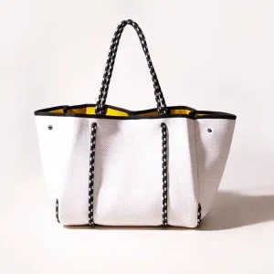 Everyday Tote White Dotted