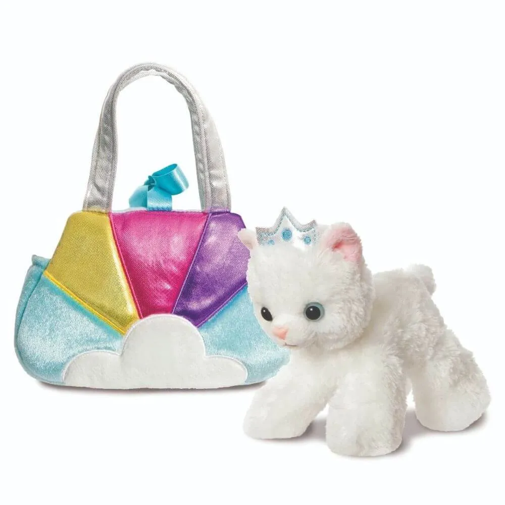 Fancy Pal Cat in Blue Rainbow Bag