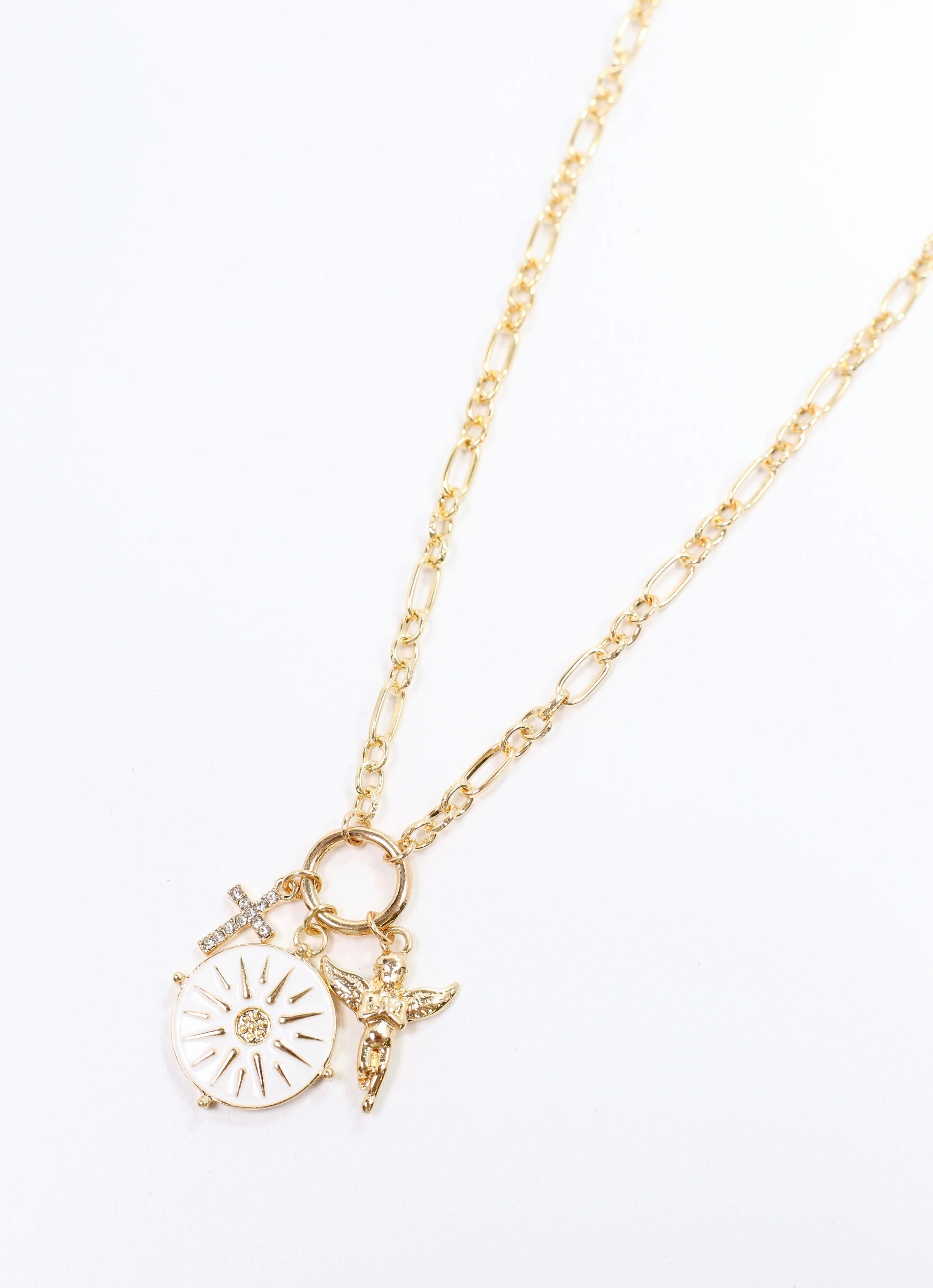 Fane Charm Necklace Gold