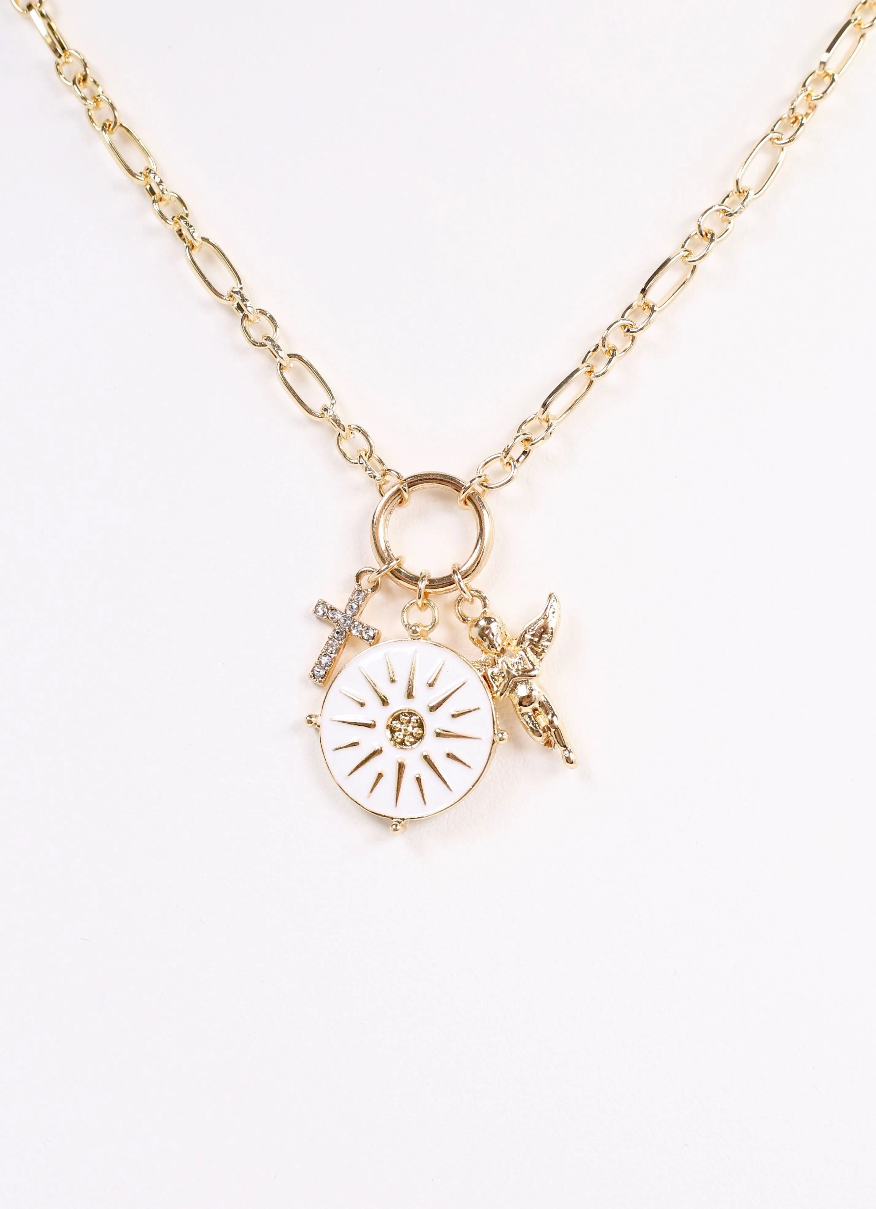 Fane Charm Necklace Gold