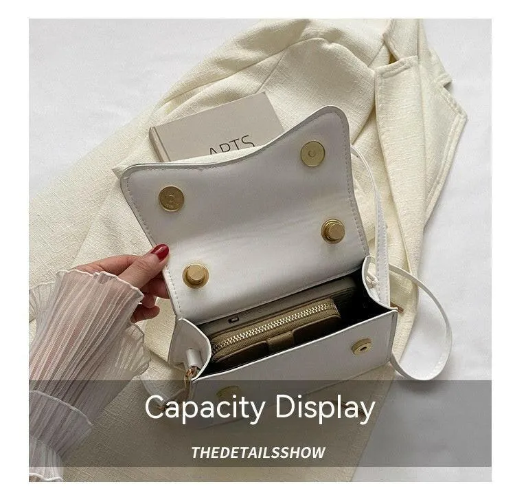 Fashion Messenger Bag Simple Solid Color Tote