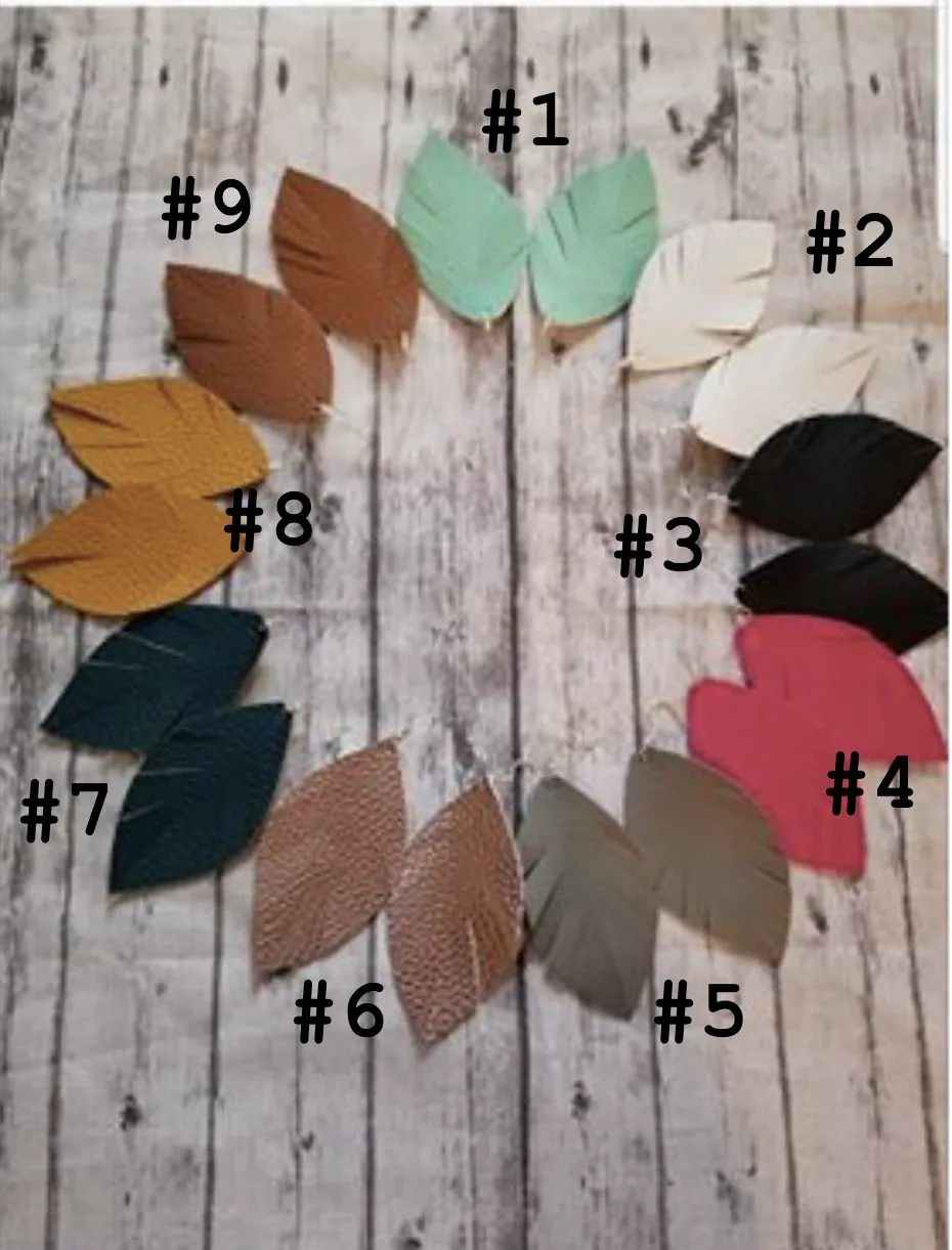 Feathered Ava Faux Leather Hang Earrings