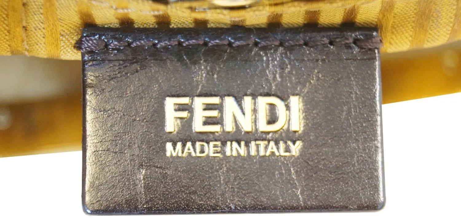 FENDI Tan Leather 2 Jours Shoulder Handbag