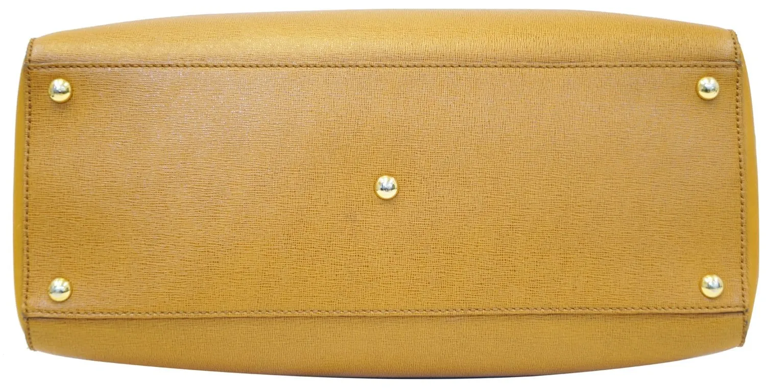 FENDI Tan Leather 2 Jours Shoulder Handbag