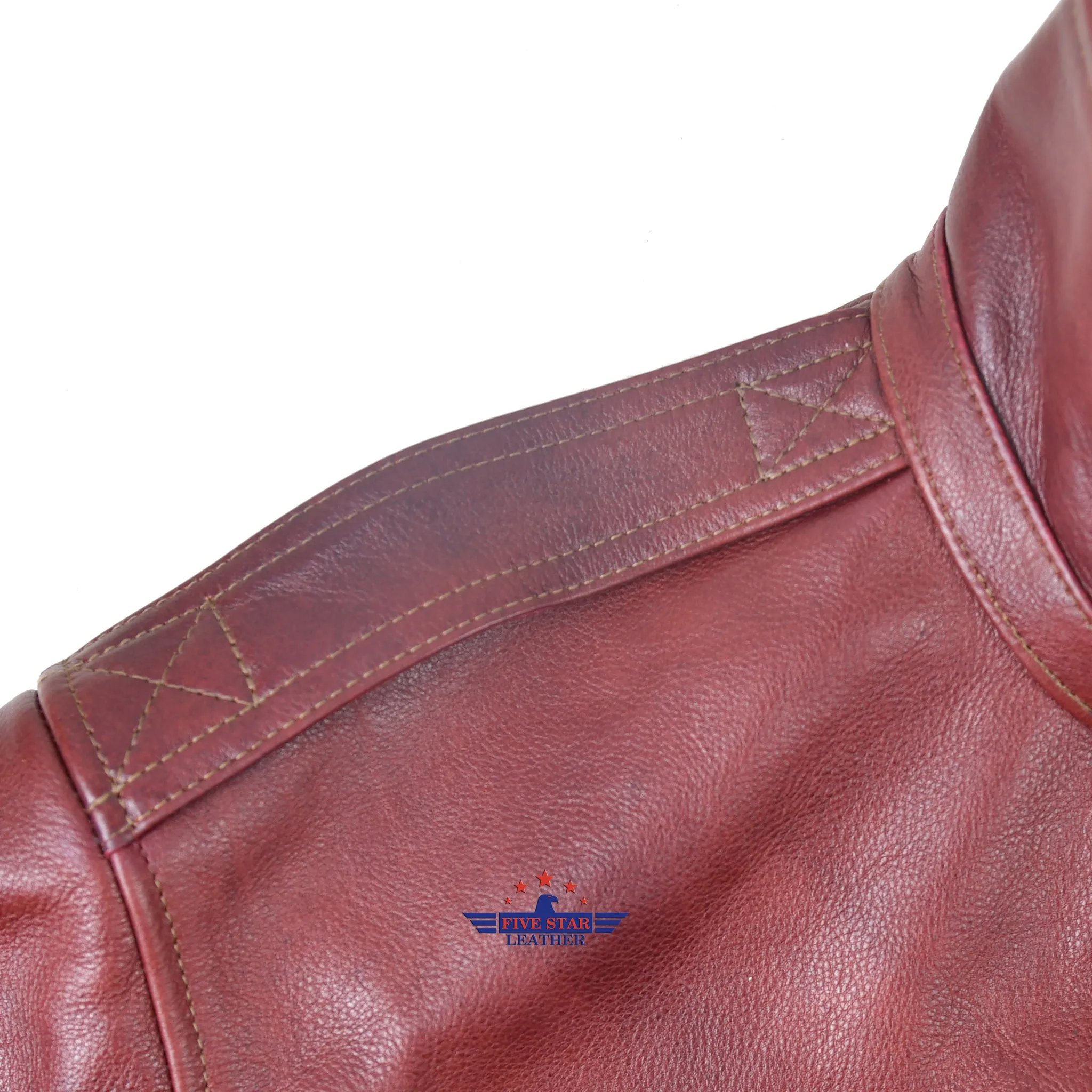 FiveStar Leather Repro A2 RW Clothing Co Contract No. W535 AC-23380 Real Horsehide Brandy Leather Jacket