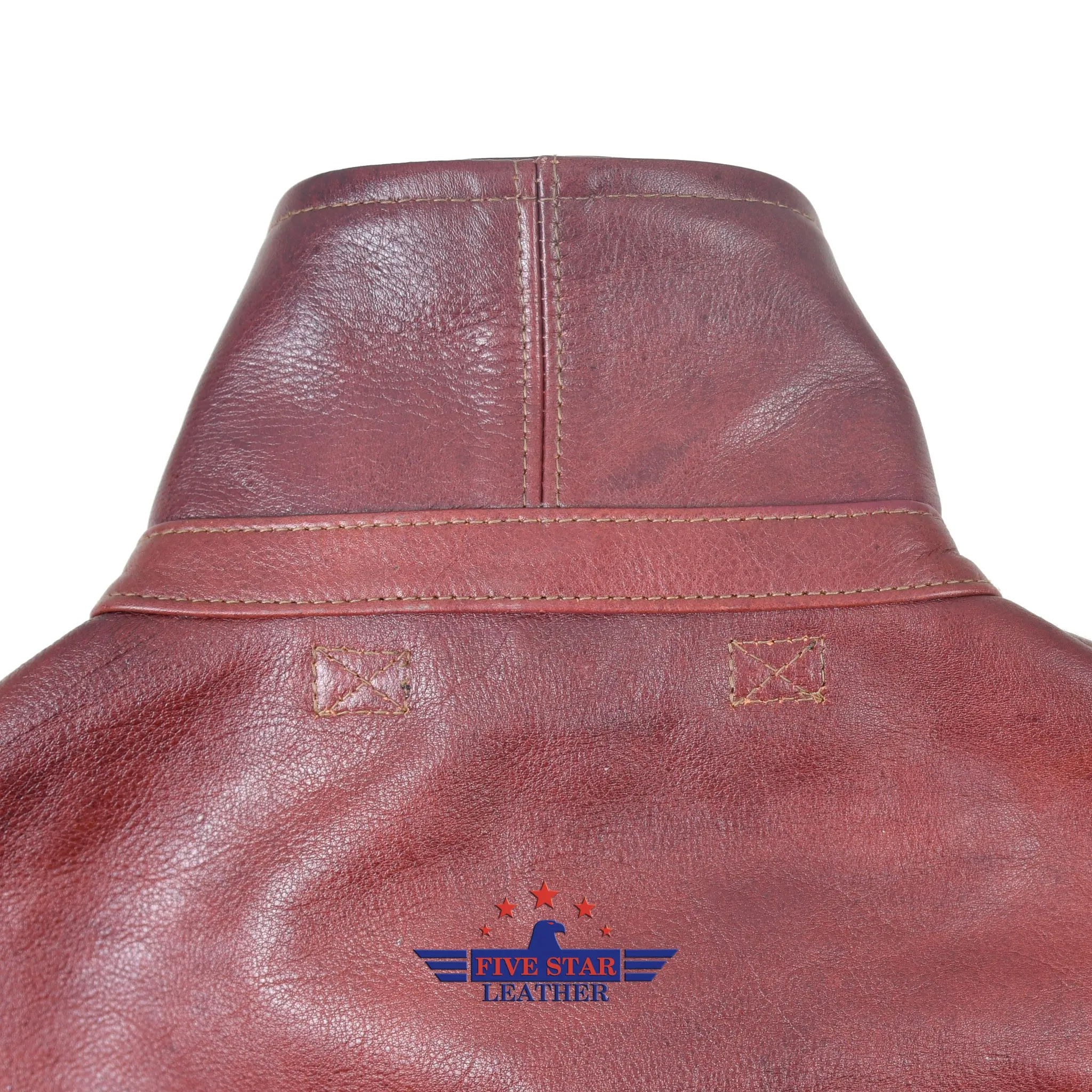 FiveStar Leather Repro A2 RW Clothing Co Contract No. W535 AC-23380 Real Horsehide Brandy Leather Jacket