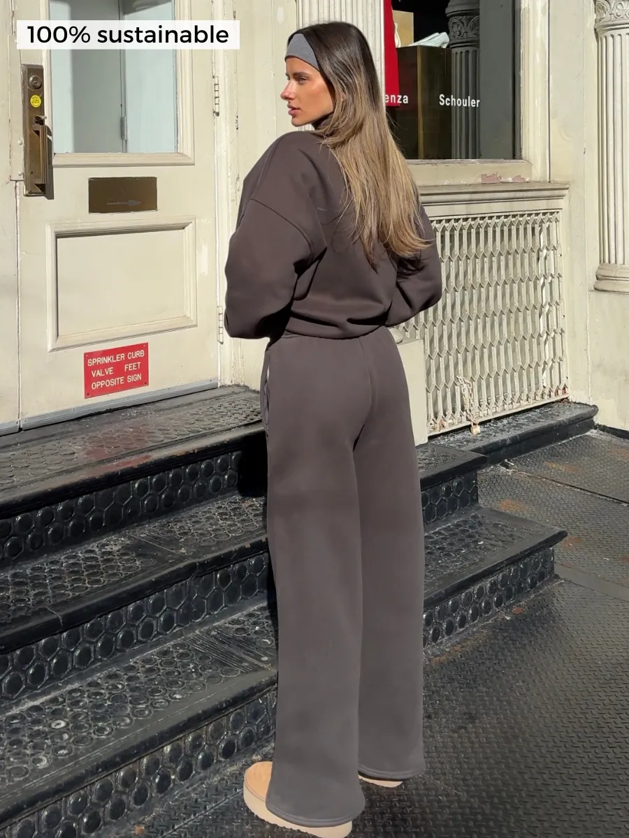 Fleece Wide Leg Pant
