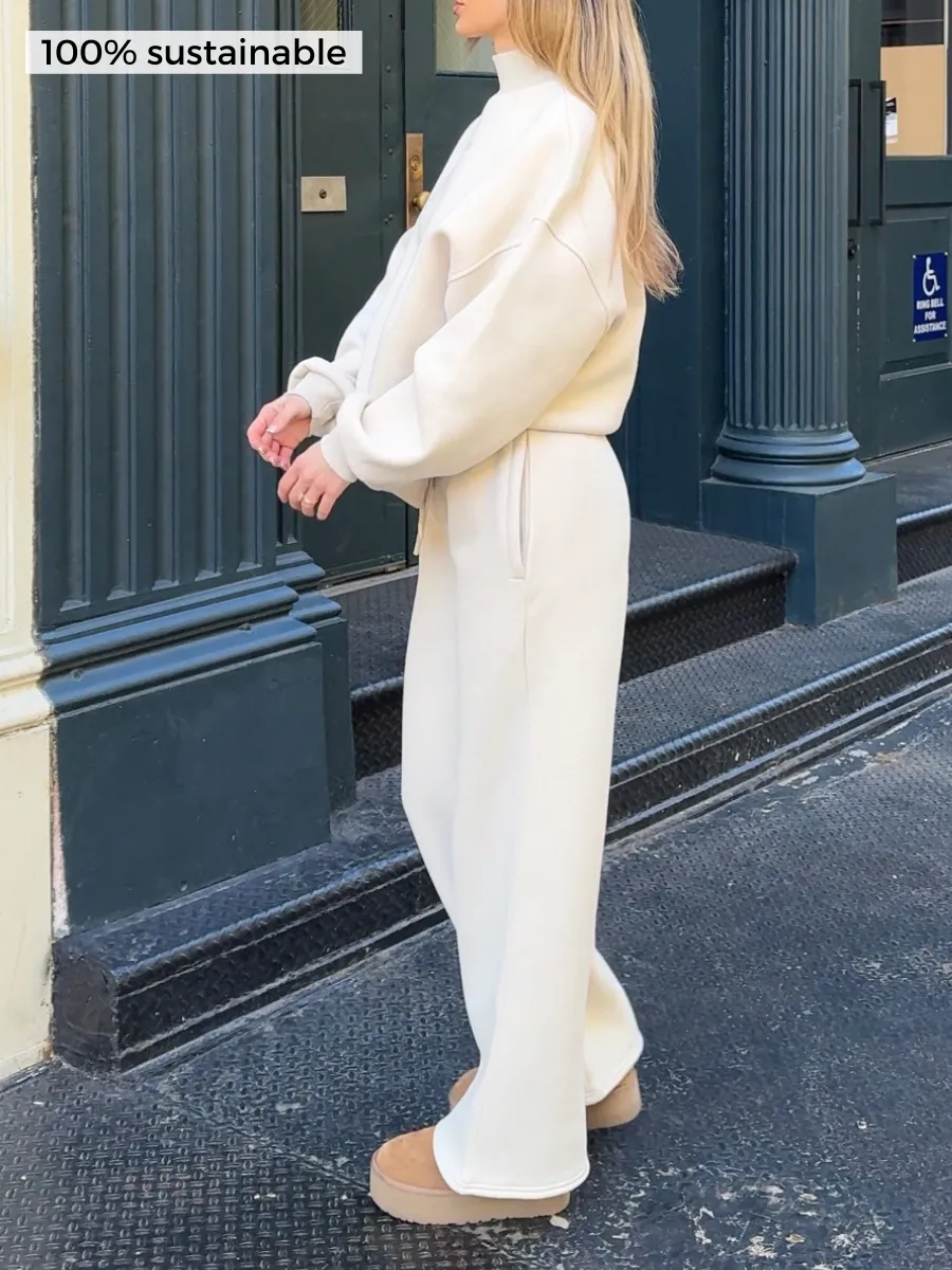 Fleece Wide Leg Pant