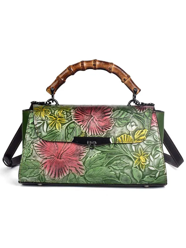 Flower Bamboo Handbag