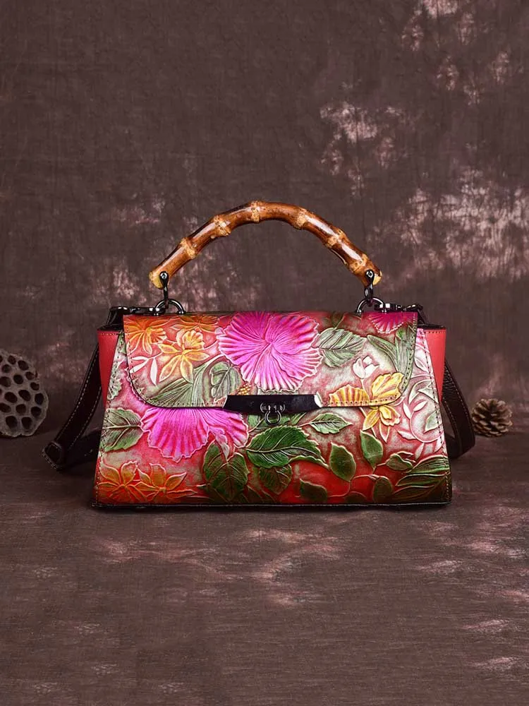 Flower Bamboo Handbag