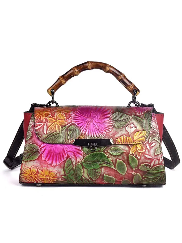 Flower Bamboo Handbag