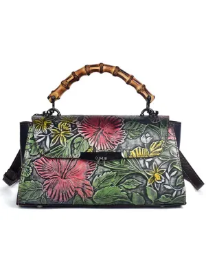 Flower Bamboo Handbag