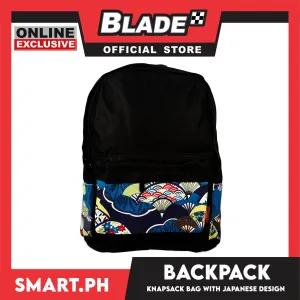 Gifts Backpack Bag With Japanese Design 115 (Black)