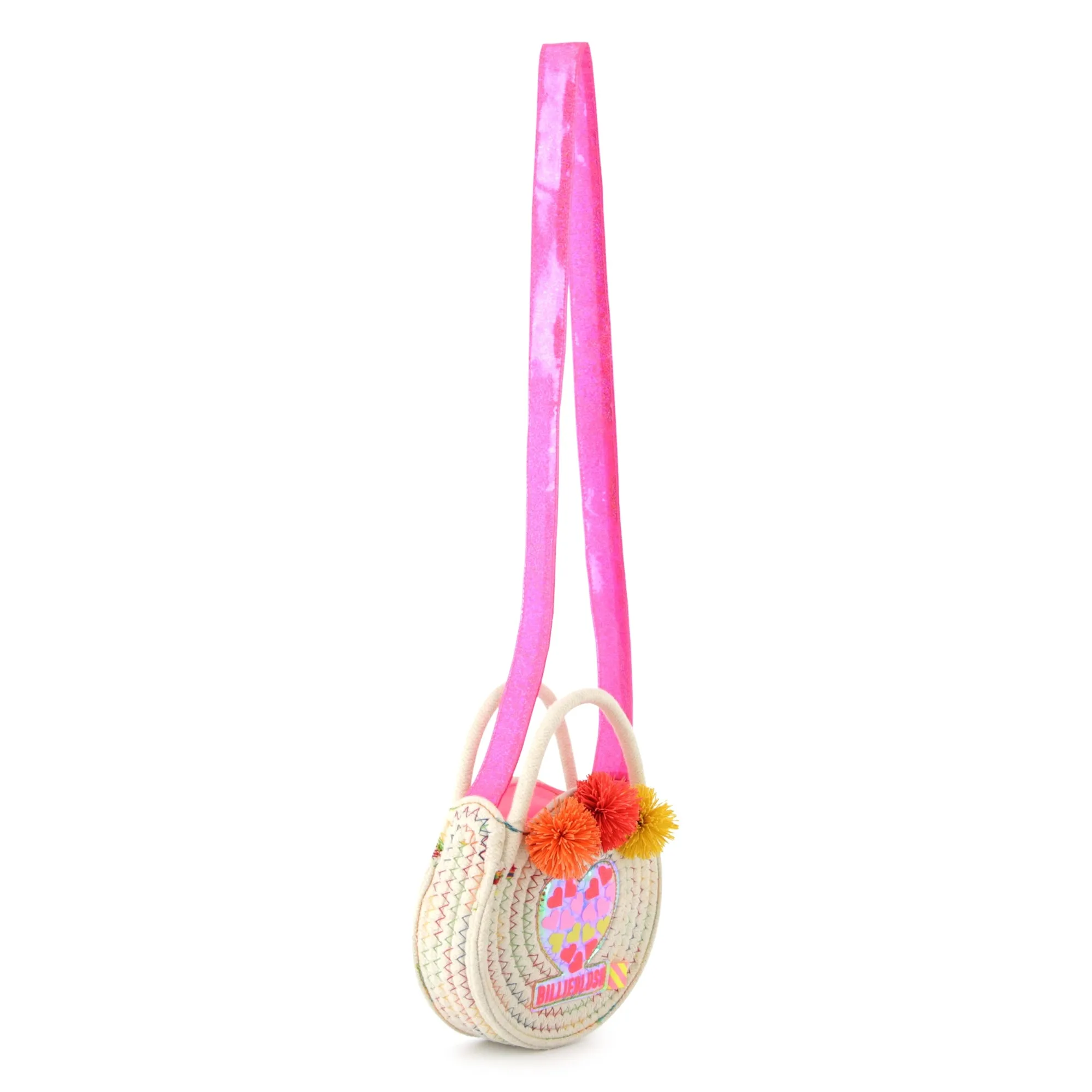 Girls Pink Pom Pom Bag